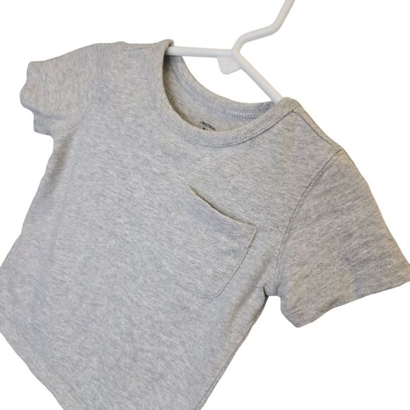 Nordstrom Toddler Heather Grey Crew Neck Short Sleeve 100% Cotton T-shirt 18M - Picture 6 of 10